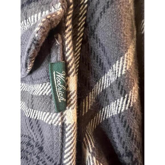 Woolrich Plaid Long Sleeve Button Up Shacket Chest Pockets Mens Large - Picture 9 of 9